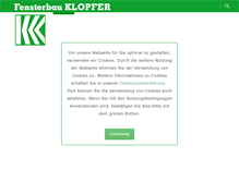 Tablet Screenshot of fensterbau-klopfer.de
